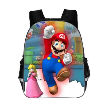 

11 Inch Mario Bros Sonic Kindergarten Infantile Small Backpack for Kids Baby Cartoon School Bags Children Gift