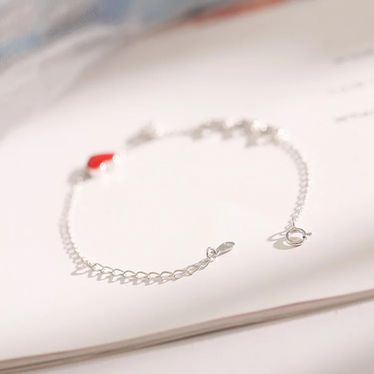

S925 Sterling Silver Simple Personality Silver Bracelet Valentine Gift