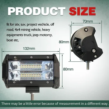 

Pod LED Work Light Driving White IP68 Waterproof 7000K Adjustable 2pcs