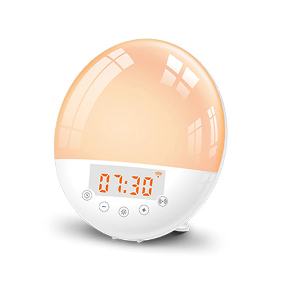 Tuya WiFi Smart Wake up Light Smart Alarm Clock LED 7 Colors Adjustable  Smart Home Bed Room Compatible With Alexa Google Home|Alarm Clocks| -  AliExpress