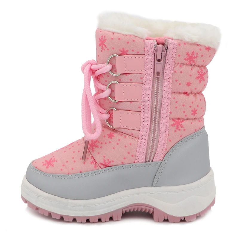 Милые детские зимние сапоги для девочек с орлом; уличные прочные ...