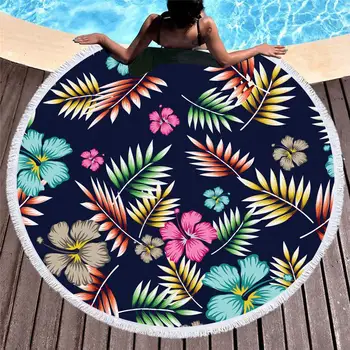 

Summer leaves fashion plant elements microfiber beach towel swimming bath towel bikini cover bedspread carpet Yoga picnic mat