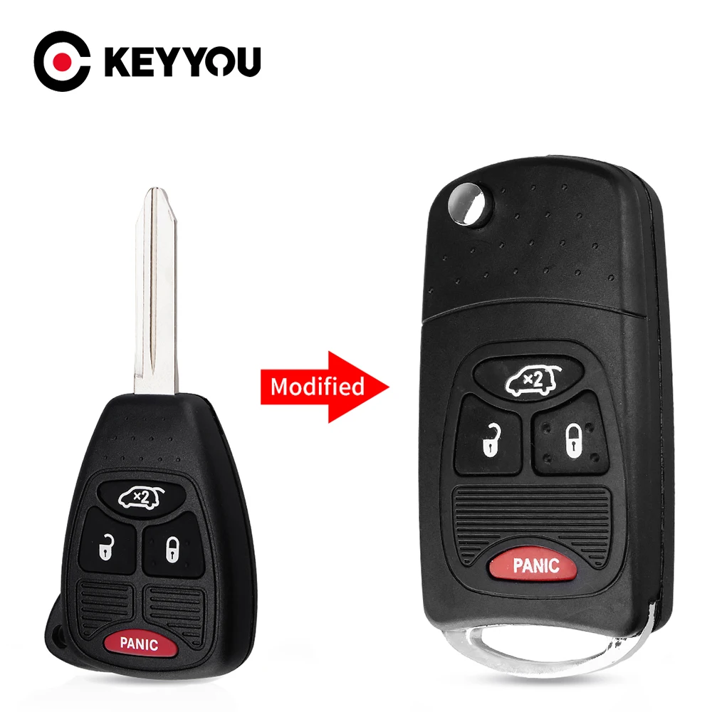 Чехол-книжка KEYYOU для Chrysler Dodge Jeep Avenger Nitro Fob с 4 кнопками | Автомобили и мотоциклы