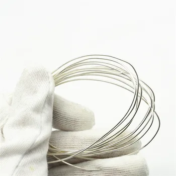 

Argentum Wire Ag Mirror Shining Metal Element Diameter 0.5mm 1mm Cable String Science Experiment Density Length 1000mm