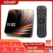 

Smart TV Box H50 Android 10.0 4K 32GB 64GB 1080P H.265 Media Player 3D Video 2.4G 5GHz Wifi Bluetooth Smart TV Box Set Top Box