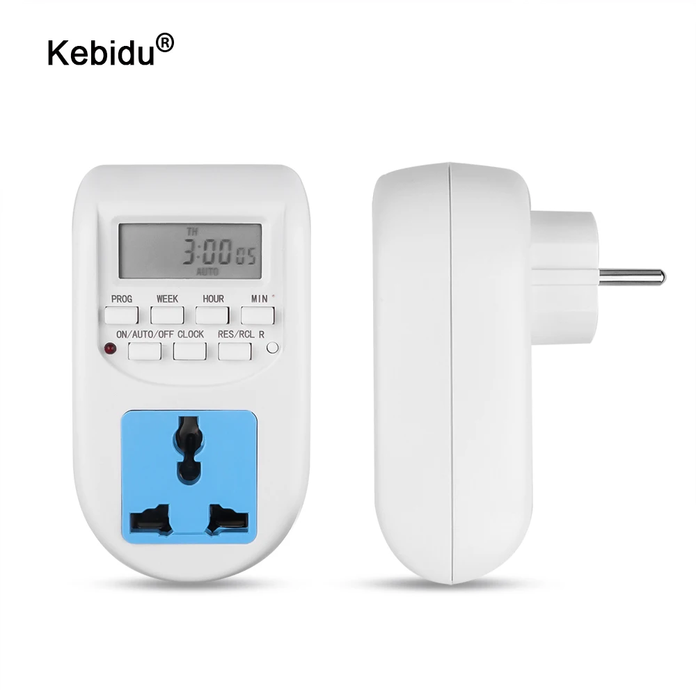Kebidu смарт цифровой таймер ЕС Plug энергосбережения розетка с программируемым