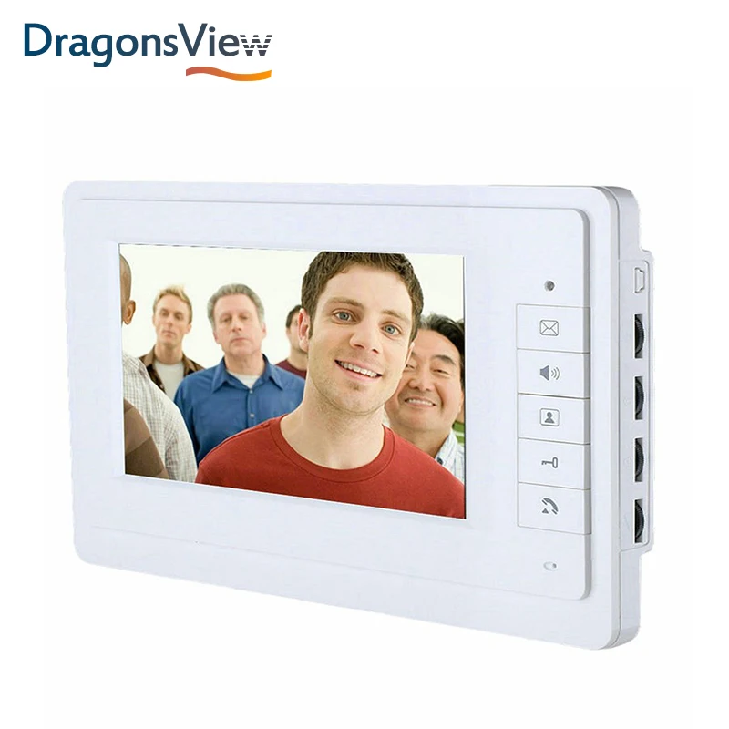 Dragonsview 7 дюймов 700TVL видеодомофон система Серебряная видео дверь панель ввода