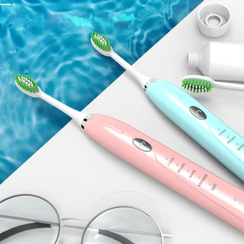 

Powerful Ultrasonic Electric Toothbrush Z3 Sonic Wave Whitening Waterproof Brush Rechargeable Teeth Brush Replacement Hea