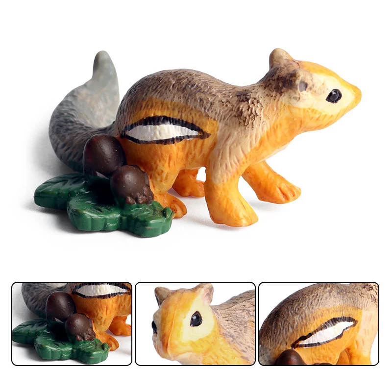 Моделирование животных модель чипмунка белка Пластиковые Игрушки Животные
