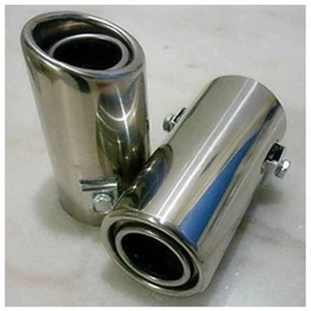 

1PC Exhaust Pipe Muffler Tail Pipe Outlet Nozzle End Universal Stainless Steel Plain End Out ID Small caliber 27-38mm