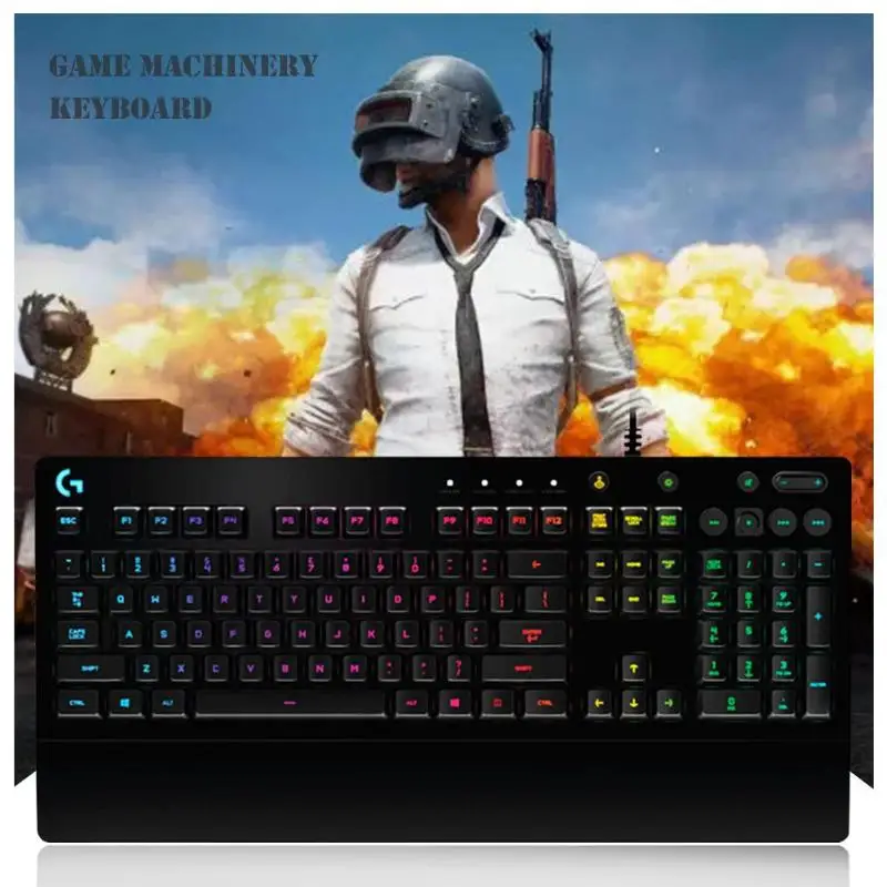 Игровая Проводная usb-клавиатура с механическим 108 клавишей с RGB подсветкой, оригинальная Проводная клавиатура для Windows 7/8/10