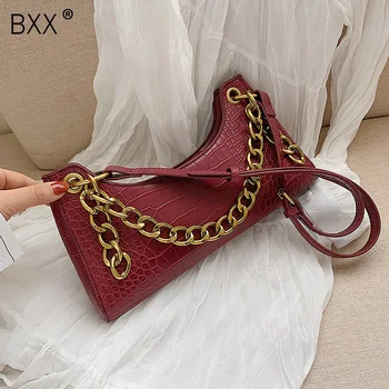 

[BXX] Stone Pattern Vintage PU Leather Crossbody Bags For Women 2020 Spring Shoulder Messenger Bag Lady Phone Handbags HK800