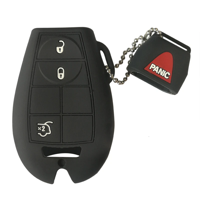 Умный пульт дистанционного ключа чехол для Jeep Dodge Key защита для Chrysler 3+ Panic силикагель Чехлы для ключей от автомобиля оболочки брелок автомобиля