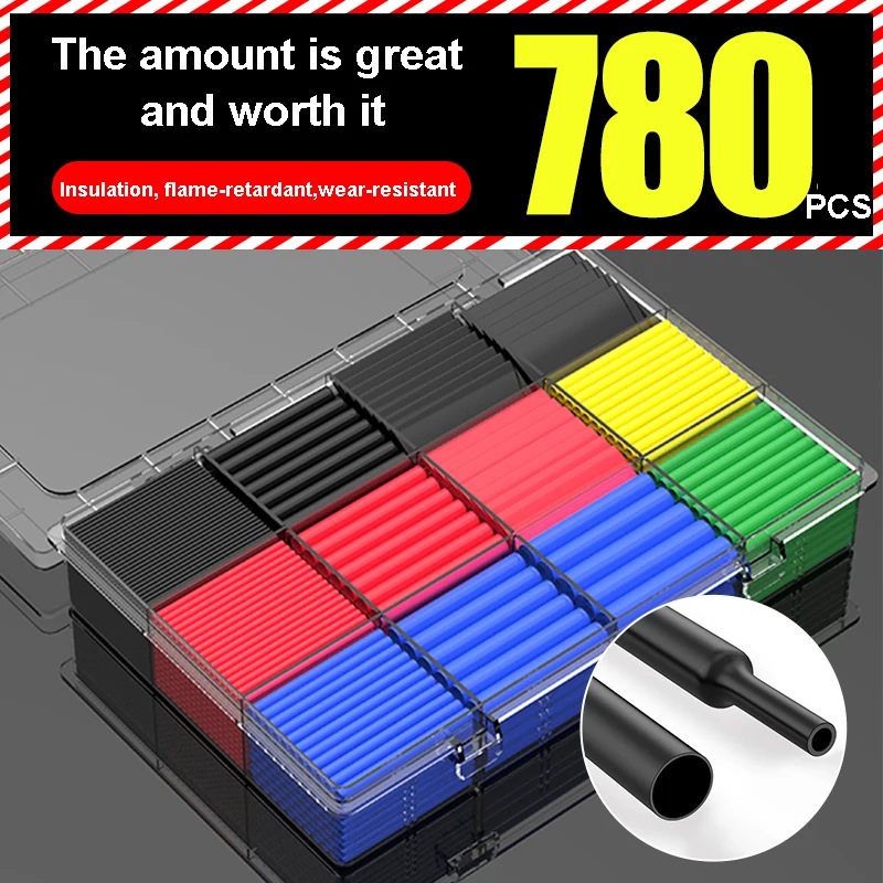 164/328 Pcs Heat Shrink Tube 5 Colors Multi Specification Insulating