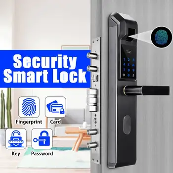 

Fingerprint Password Combination Smart Lock Digital Electronic Door Lock Security Intelligent Lock For Home Alarm Hardware
