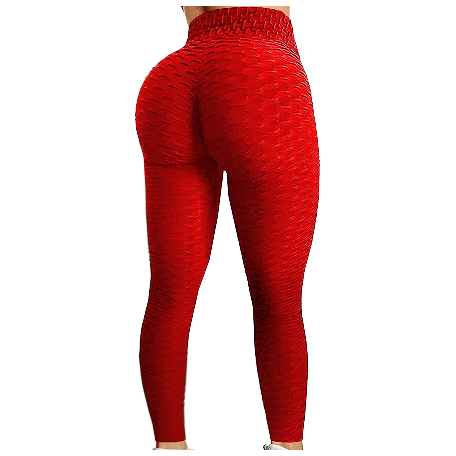 High Waist Yoga Pants Leggings Women Bubble Hip Lifting Exercise Fitness Running Pants Elastic Tights Колготки Штаны Женский