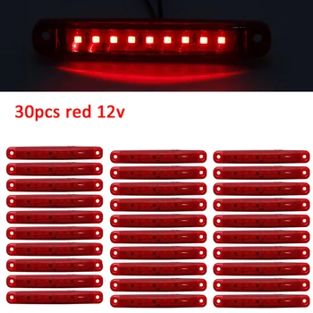 

30pcs 12v red Bus/Truck/Trailer/Truck LED Lights Side Marker Light Waterproof LED Light Tail indicator Parking light