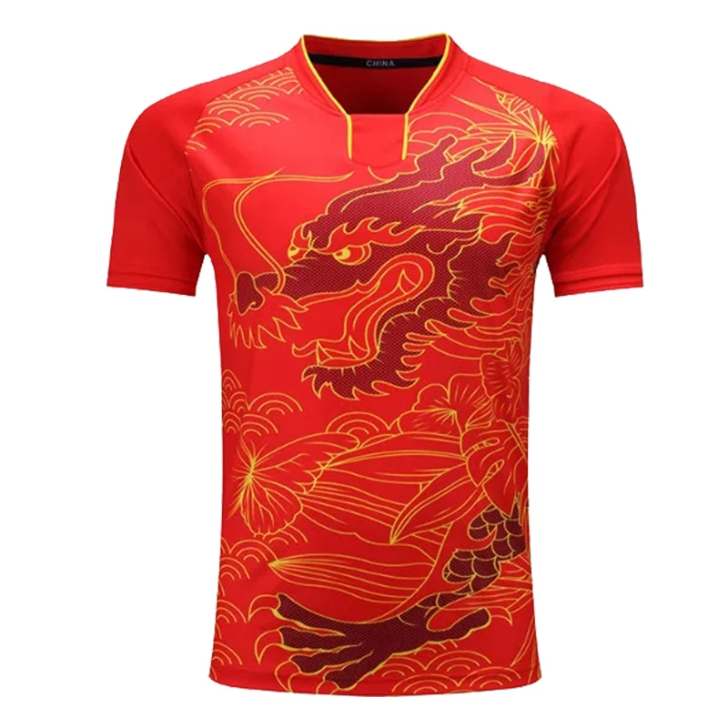 Men Women Designer Badminton Table Tennis Short Sleeve T Shirt Quick Dry Slim Fit Sports Clothes