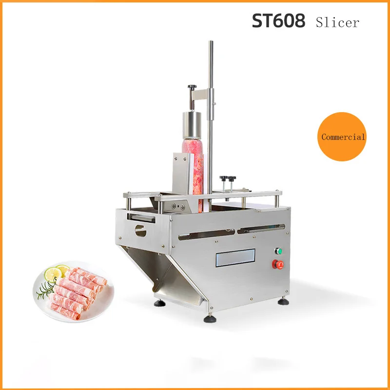 

ST608 Commercial Fat Beef Mutton Vegetable Multi-function Roll Electric Meat Planer Automatic Household Meat Slicer