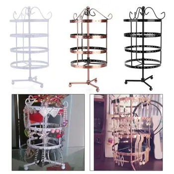 

Jewelry Rack 144 Hole Banquet Multifunction Jewelry Display Stand Earring Holder 4th Floor Metal Party Bathroom Bedroom Family