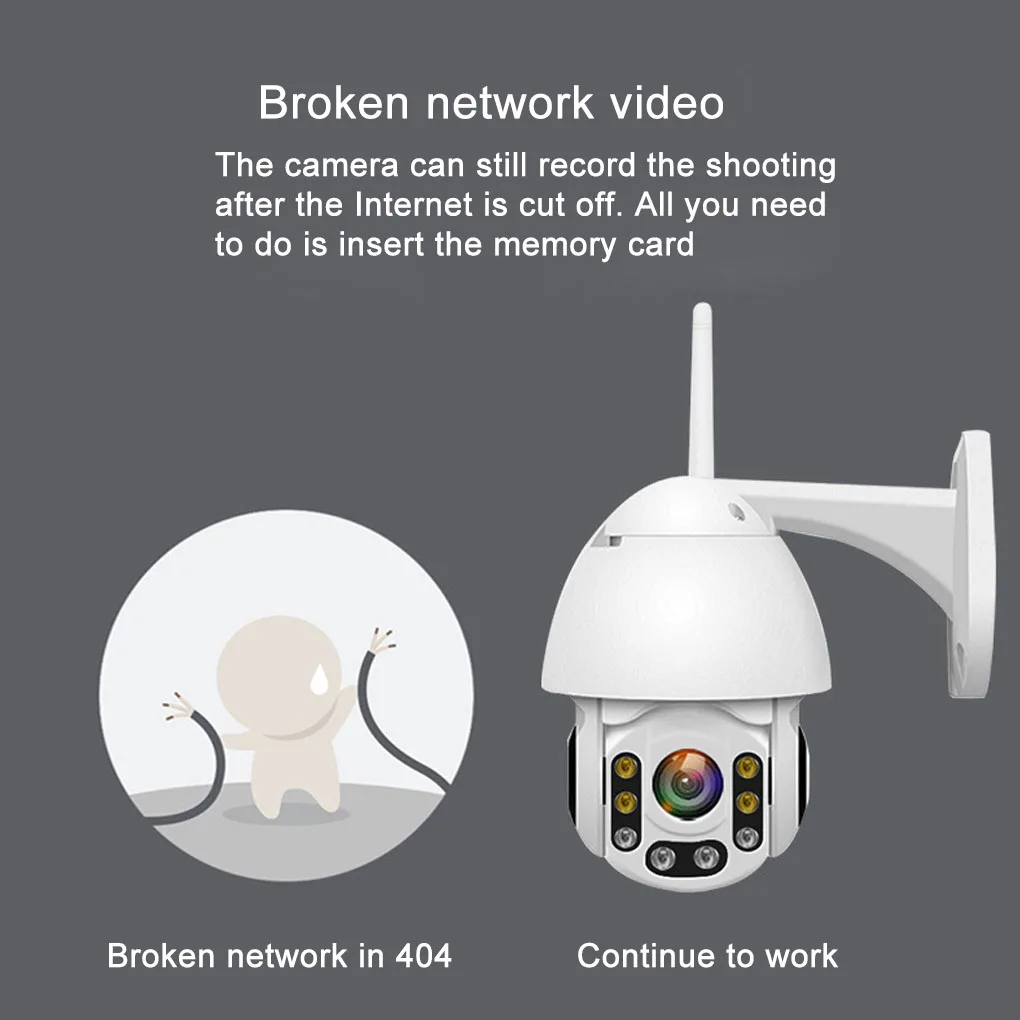 360 градусов вращения беспроводной WiFi камера Открытый IP66 водонепроницаемый ночного видения 1080P домашней безопасности 2MP Cam AU/UK plug