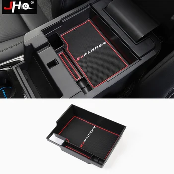 

JHO Car Organizer Container Front Center Armrest Box Storage Tray For Ford Explorer 2020 XLT Limited Platinum ST Accessories