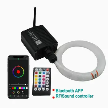 

16W Plastic Fiber Optic Light Engine Smartphone Bluetooth APP Control RGBW Car Ceiling Star Light Source+0.75mm 2M 300pcs cable