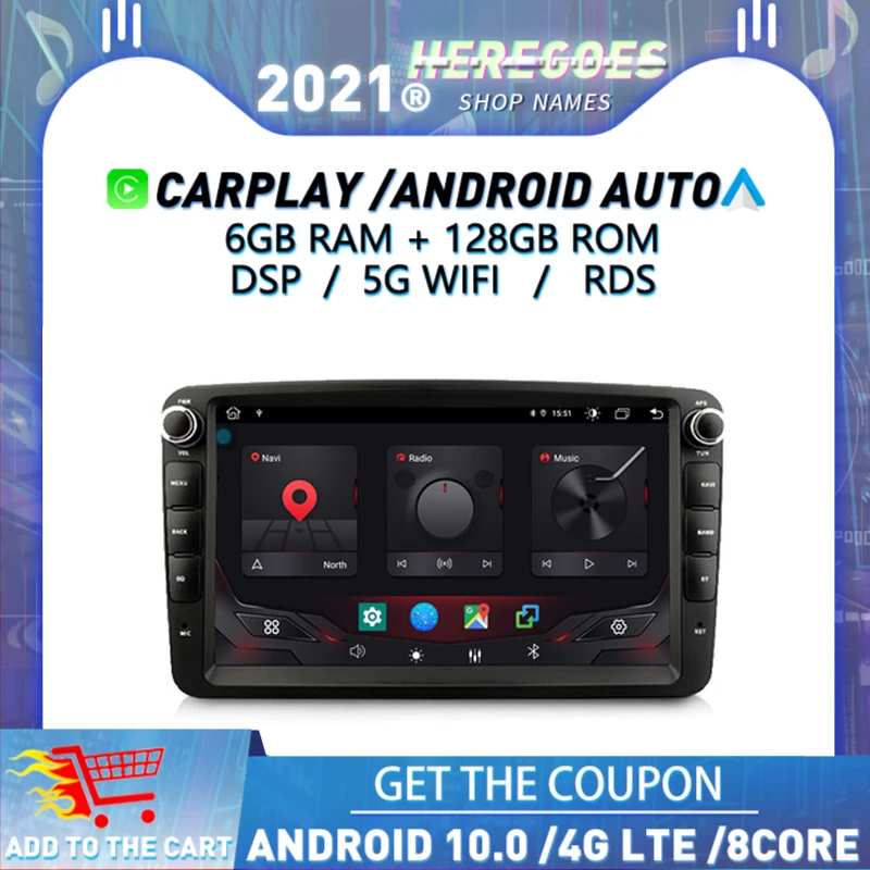 Carplay DSP Android 10.0 4G LTE Car DVD Player 128GB GPS Bluetooth RDS Radio For Benz CLK W203 W209 W463 W210 Vito Viano G Class |