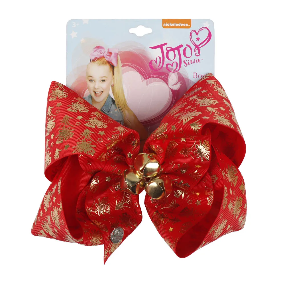 CN " Jojo банты для девочек/Jojo Siwa большие рождественские Jojo банты для волос для девочек с зажимами бант ручной работы аксессуары для волос - Цвет: 23