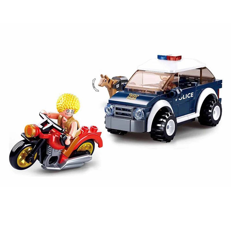 106 шт. город полицейских патрульных машин модель мотоцикла образовательные