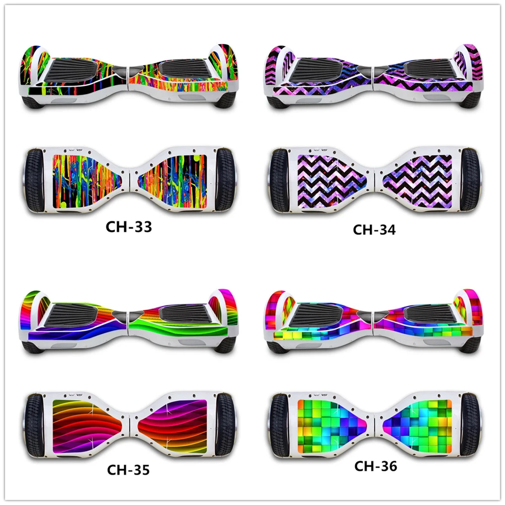 Fashion Decal Wrap Wheel Hoverboard Skin Sticker Paster Balancing Scooter