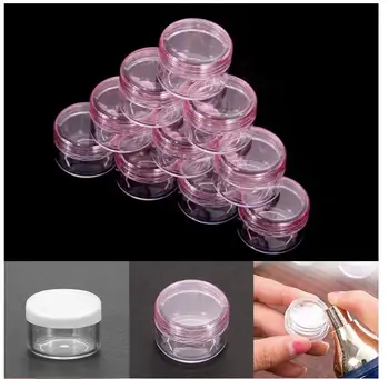 

20Pcs Plastic 5ml Cosmetic Jar Empty Eyeshadow Case Face Cream Bottles Glitter Container Eye shadow Empty Nail Pots Beauty Tool