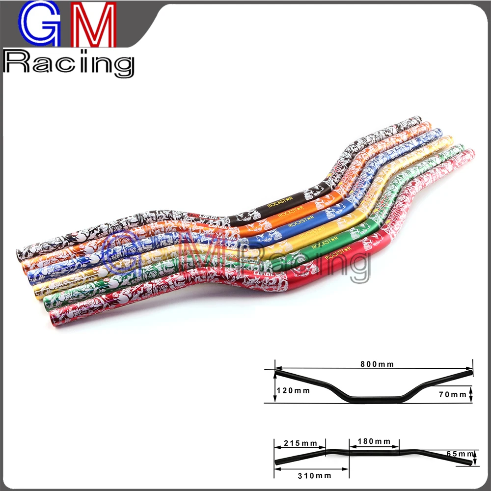 

1 1/8" FAT BARS 28MM COLOR HANDLEBARS HANDLE BARS For HONDA YAMAHA SUZUKI KAWASAKI KTM GAS GAS CRF YZF WR KXF KLX RMZ SXF EXC