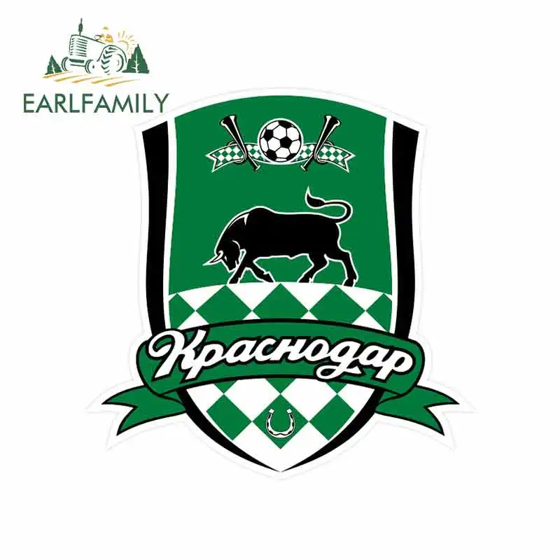 EARLFAMILY 13 см x 12,1 см для FC Krasnodar UEFA, автомобильные наклейки и наклейки, автомобильные наклейки, Мультяшные солнцезащитные очки, сделай сам, окклюзия, царапины