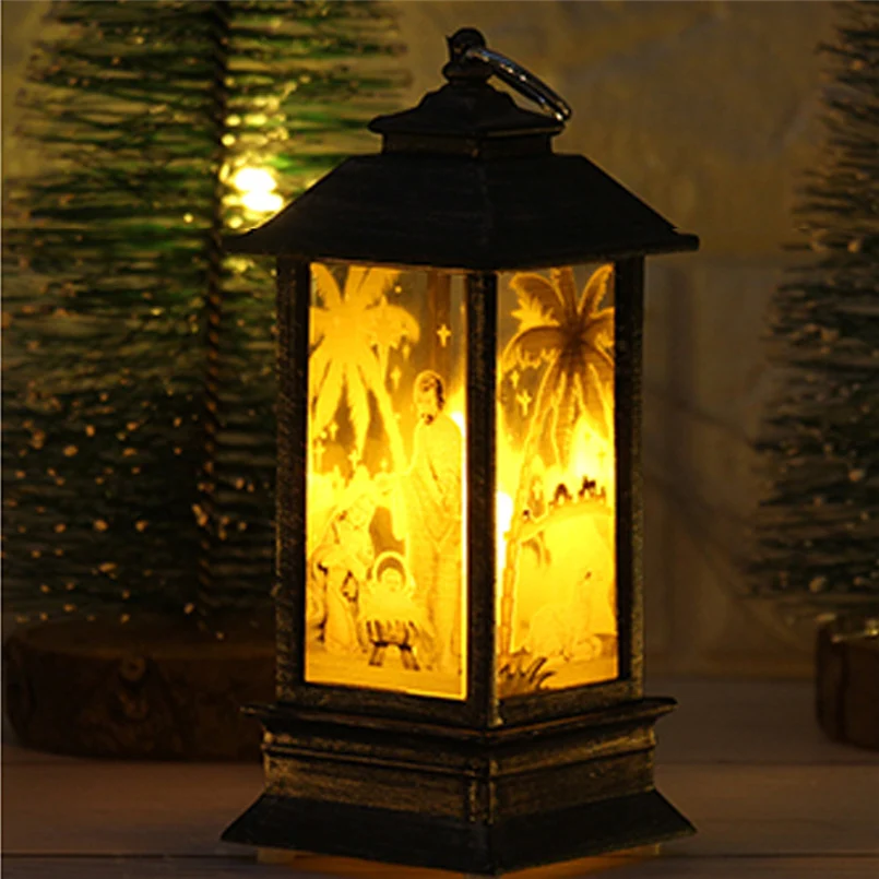Artificial flame lamp small oil lamp Christmas candle with LED tea light candle Christmas decoration party lampara de luna 30N26 (5)