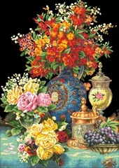 

xiaoyi cotton self-matching cross stitch Cross stitch RS cotton comes with no prints 91002 classic vase