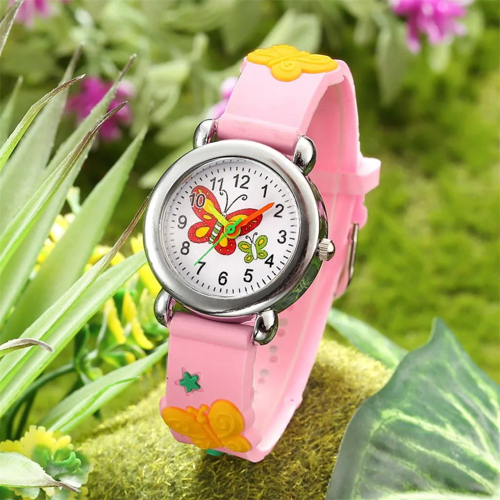 Vendedor Caliente Reloj con diseño de dibujos animados para niños y niñas, cronógrafo de pulsera analógico de cuarzo, regalo, correa de silicona pBQKMe68rgq