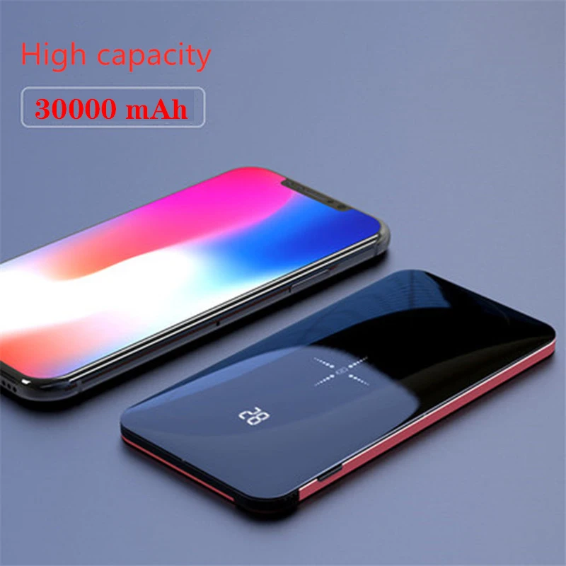 

Power Bank 30000mAh Powerbank Mobile External Battery Portable Charger Digital Display for Smartphone Wireless Power Bank