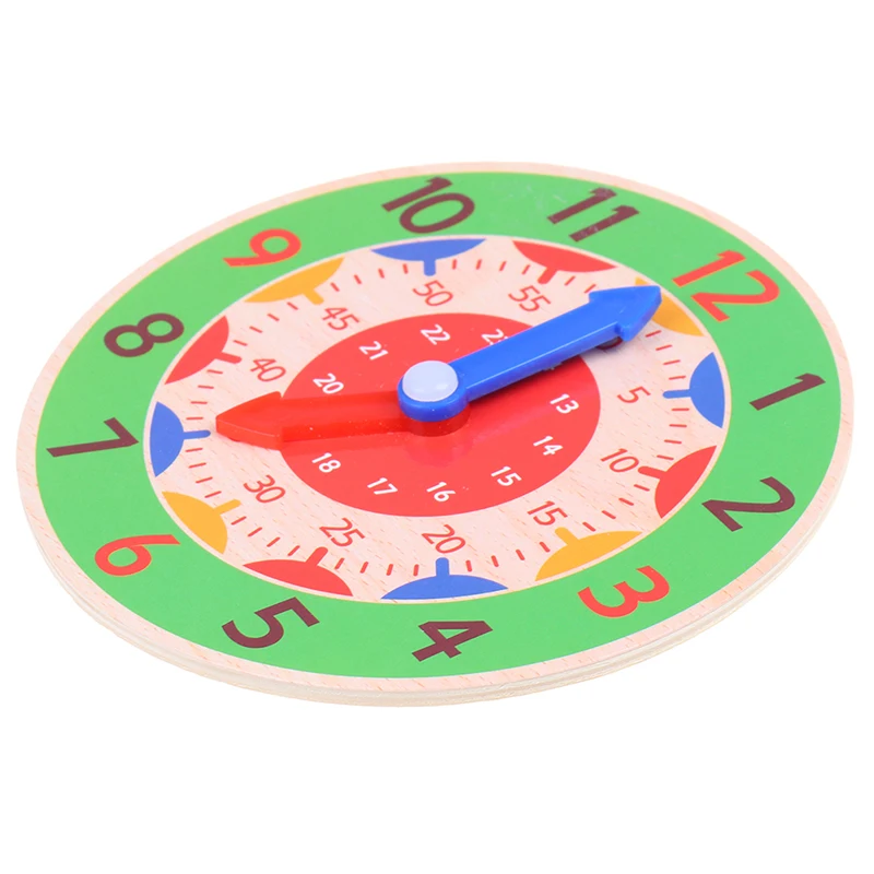 Детские деревянные часы Монтессори, игрушки, часы, минуты, секунды, познавательные Разноцветные часы, игрушки для детей, обучающие средства для раннего дошкольного возраста