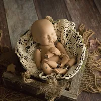 Newborn Photography Prop Photography Baby Props Photo Props Baby Studio Accessori Retro Pattern Iron Bucket for Newborn Shoot 2