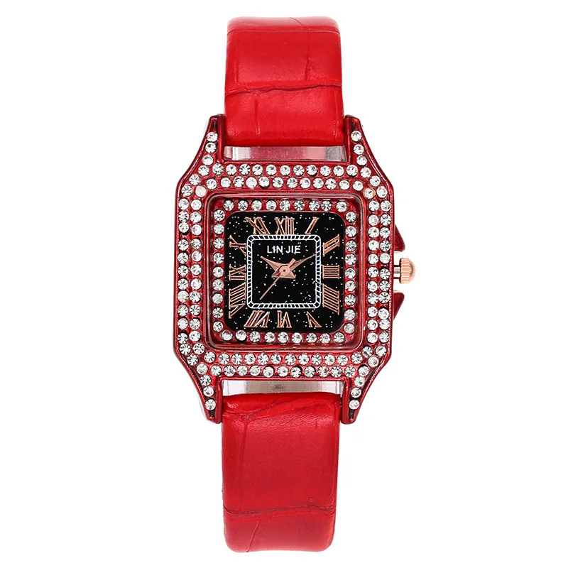 

Luxury Women Watch Fashion Diamond Women Bracelet Watch Leather Ladies Quartz Wristwatches Roman Numerals Clock Relogio Feminino