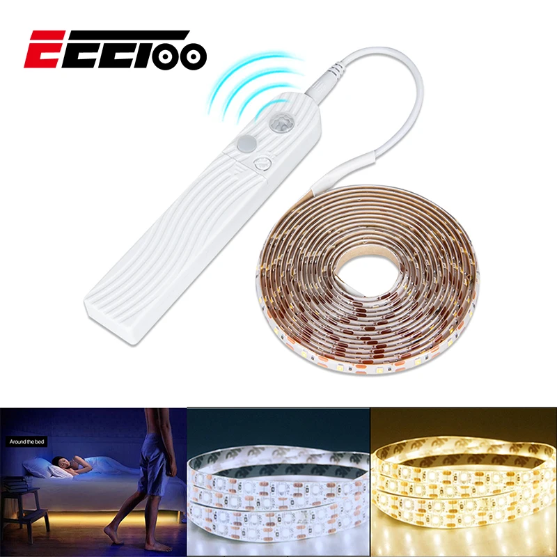 

Lights For Kitchen LED Light Cabinet Verlichting 5V PIR Motion Sensor USB LED Strip 2835 SMD Wardrobe Lamp Tape PC TV Backlight