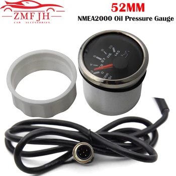 

NMEA 2000 Digital Oil Pressure Meter Waterproof 52mm Oil Pressure gauge 0~10Bar With Alarm 9-32V Fit For Truck RV Car MarineBoat