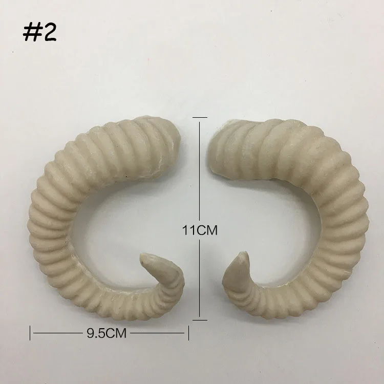 

Handmade Sheep horns Headwear White Simulation Plastic Goats Horn Artificial Halloween Props