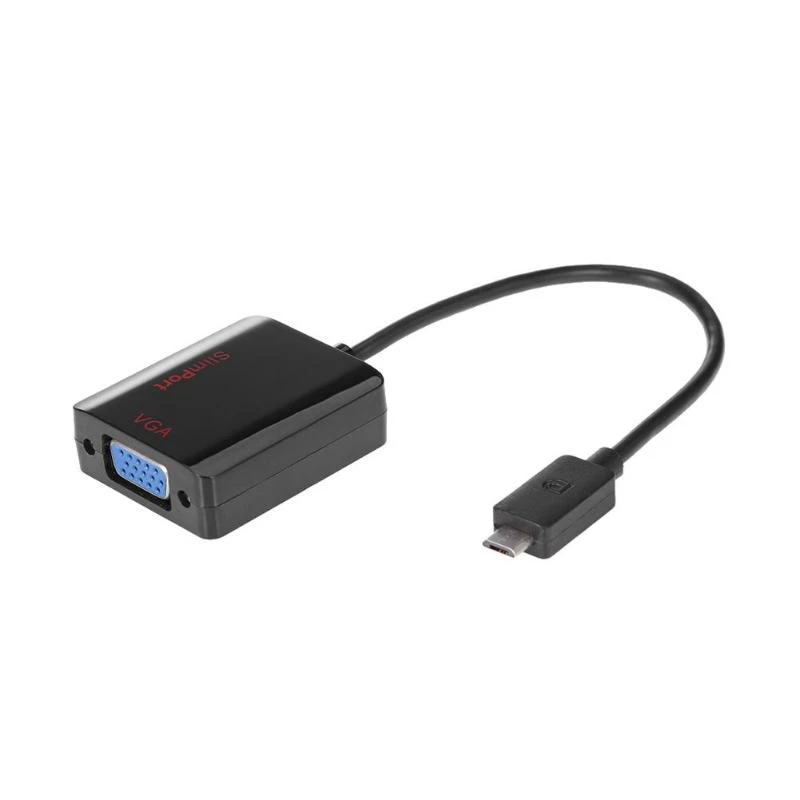 

USB 2.0 Micro-USB Male Slimport To VGA 15pin Female 1080P Adapter Converter Splitter Cable Wire For LG Optimus G Pro G2