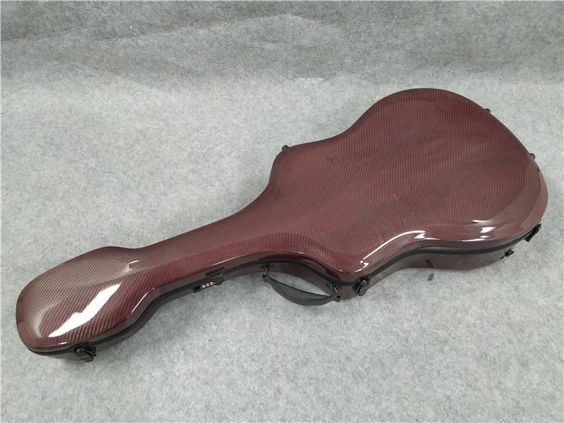 Красное углеродное волокно Чехол для гитары 39 дюймовая гитара Чехол#18