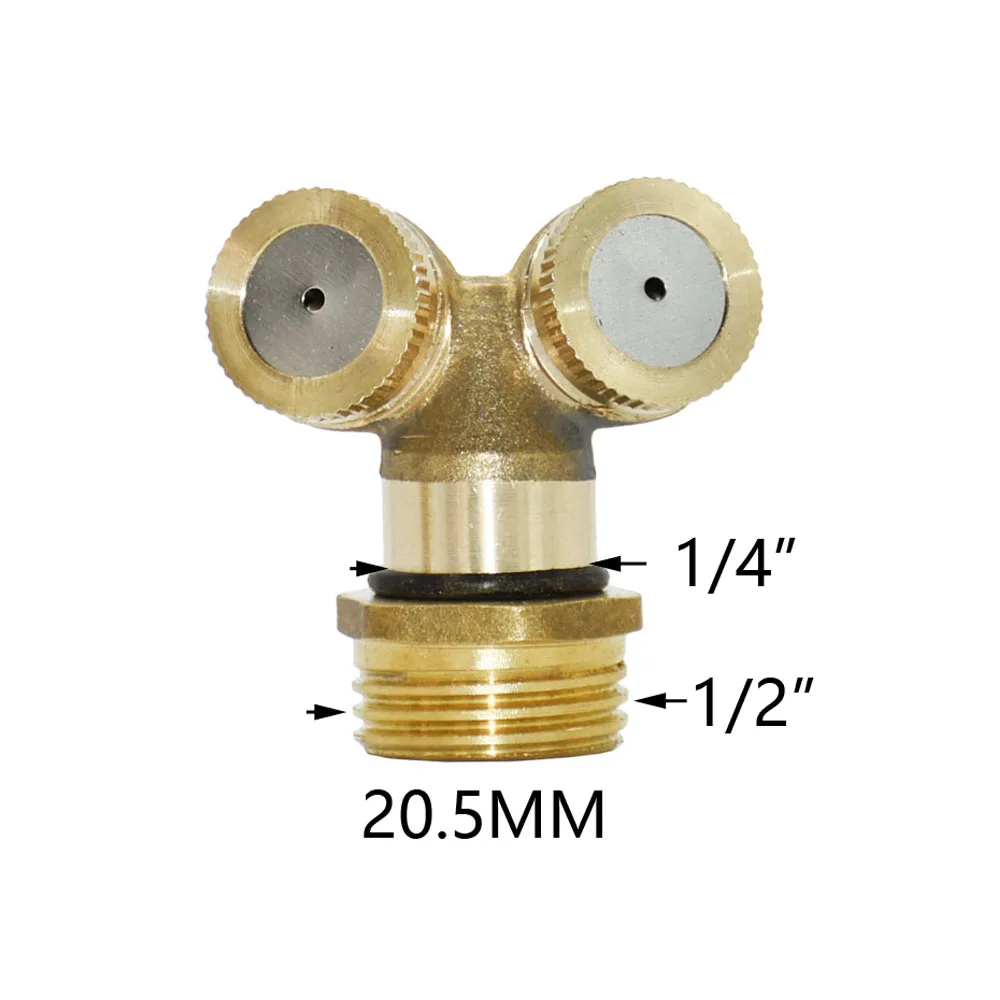 Atomizing Sprayer Nozzle Single/Double/Three/Four Nozzle Head Garden Lawn Irrigation Pesticide Spraying
