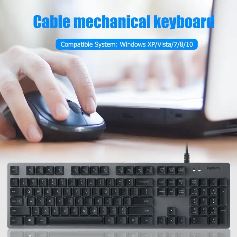 Полноразмерная механическая клавиатура для Logitech K840 104 клавиш USB Проводная