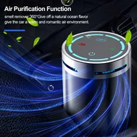 2 em 1 portátil purificador de ar difusor aromaterapia carro auto escritório em casa 800mah usb recarregável com tela sensível ao toque
