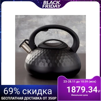 

Whistling kettle 3 l Galaxy black, induction, soft-touch handle